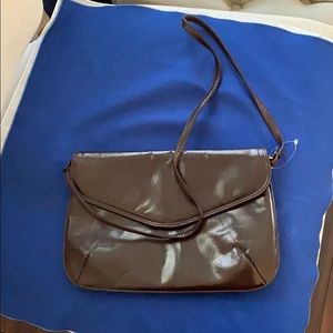 Vintage Saks Fifth Avenue leather shoulder bag.